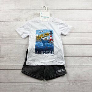 Aeropostale Kids Boys 2-Piece Outfit Set Cape Cod Graphic Tee + Shorts NWT 7